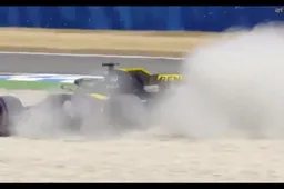 Nico Hulkenberg verliest bijna de controle tijdens VT1 in Duitsland