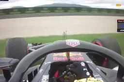 Max Verstappen doet een 360 tijdens VT1 Oostenrijk
