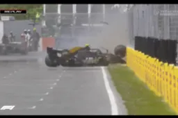 Kevin Magnussen knalt hard in de wall of champions tijdens kwalificatie GP Canada!