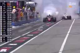 WATCH: Grosjean's car goes up in smoke during qualifying!