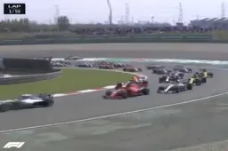 De start van de Grand Prix van China