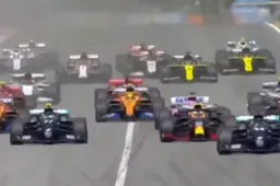 Video | Verstappen neemt Bottas meteen te grazen en schuift op naar tweede plek