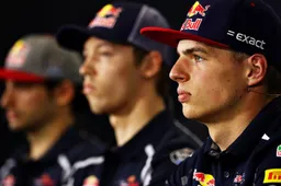 Verstappen is heel blij, Kvyat wat minder..