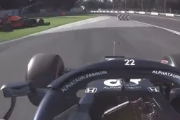 Kijk en oordeel: Tsunoda zorgt voor verwarring bij Verstappen en Perez