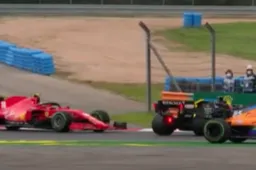 Leclerc kan niet genoeg afremmen en tikt Ocon in de rondte