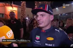Verstappen bij de camera van Ziggo na de kwalificatie in Bahrein