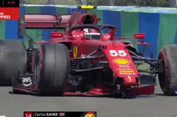 Sainz crasht in Q2 en veroorzaakt code rood op Hungaroring
