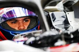 Testcoureur Pietro Fittipaldi al in actie tijdens wintertests voor Haas