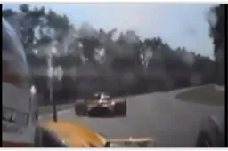Meekijken over schouder van Mansell terwijl hij in 1992 over Hockenheim raast!