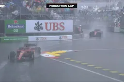VIDEO | Race uitgesteld door rode vlag vanwege hevige regenval in Monaco