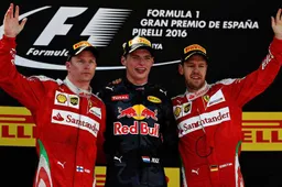 Ferrari coureurs na de overwinning van Max Verstappen