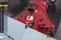 BREAKING: Sebastian Vettel knalt de muur in vanaf P1!