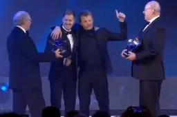 "Dronken" Kimi Raikkonen ontvangt prijs tijdens FIA-Gala