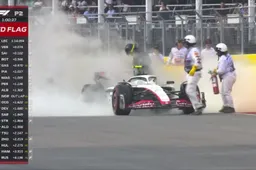 Haas van Hulkenberg vliegt in de fik: weer een rode vlag in Canada