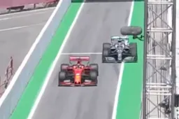 De bijna-crash van Lewis en Seb in Spanje...al vóór de race!
