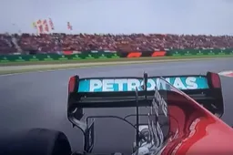 Bewegende beelden van vernuftige Mercedes-trucje dat Verstappen titel kan kosten