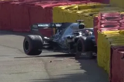 BREAKING: Lewis Hamilton ramt zijn W10 VOL in de muur in VT3!