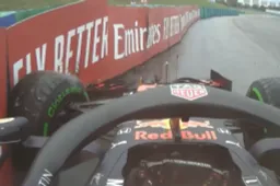 Video | Verstappen glijdt van de baan in Hongarije en loopt flinke schade op