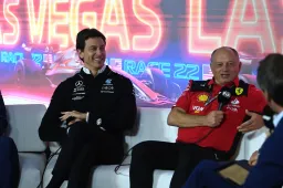 Wolff and Vasseur report to the stewards after issue in Las Vegas
