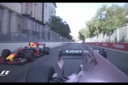 Video: Verstappen zit Perez op zijn hielen