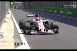 Sergio Perez is pissig op Esteban Ocon