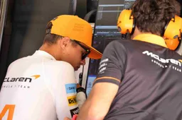 Norris in Spain in action with tonsillitis: "Today was tough"