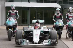WATCH: F1 meets MotoGP as Sprinta Racing visit Mercedes HQ