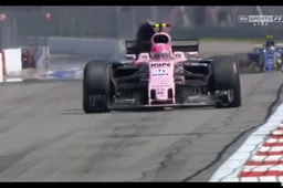 Video: Ocon "verliest" zijn motorkap!