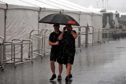 Kan de eerste vrije training in Canada nog wel doorgaan ondanks de regen?