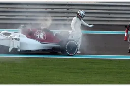 Eerste testdag Sauber van Raikkonen verliep niet vlekkeloos...