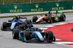 Crawford wins F2 feature race in Barcelona, drama for Antonelli