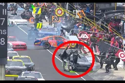Video: Pitstop bij Nascar gaat fout