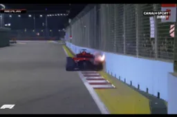 Vettel schakelt zichzelf uit tijdens VT2 in Singapore