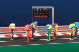Verstappen begint comedy club in de race, Sainz helpt Leclerc