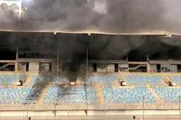 Wow! Fire at Bahrain circuit!