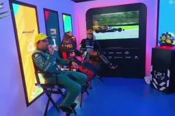 Unieke gesprekken tussen Verstappen, Norris en Alonso in de green room