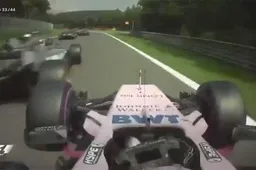 Video: Ocon crasht bijna in Magnussen bij safety car