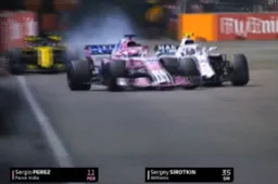 WATCH: Perez rams Sirotkin and earns a penalty