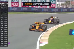 Norris pakt leiding terug van Verstappen in GP Nederland, Red Bull worstelt met banden