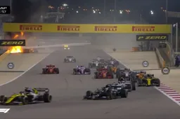 Update: Grosjean to hospital after a hard crash in the first corner