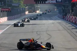 Sergio Perez confidently wins sprint as Russell can't capitalize on restart