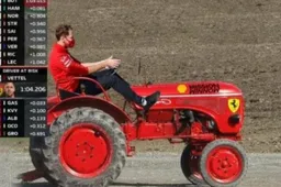 Internet reageert: Vettel op een Ferrari-trekker; Hamilton gevraagd te stoppen