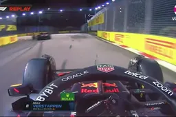 GP Singapore 2022: Verstappen verremt zich enorm en gaat bijna de muur in