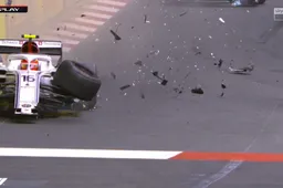 CRASH: Leclerc klapt vol op Hartley tijdens GP Monaco