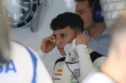 Hadjar out on formation lap resulting in an aborted start