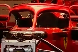 Ferrari showt nieuwe spiegels op Halo