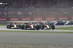 Restart British Grand Prix | Contact between Verstappen, Perez and Leclerc