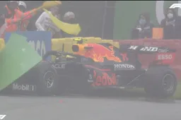 Perez crasht onderweg naar de grid in België!