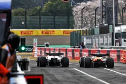 Verstappen and Norris nearly collide on the pit exit!