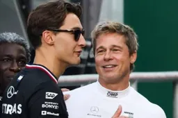 Russell sneaks into Brad Pitt's interview at the glamorous 'F1' premiere